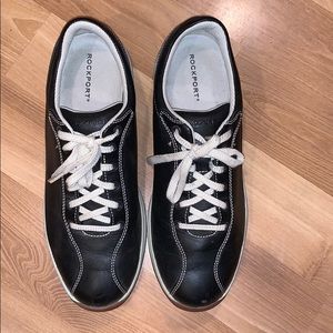 ROCKPORT black leather sneakers size 11.5 GUC